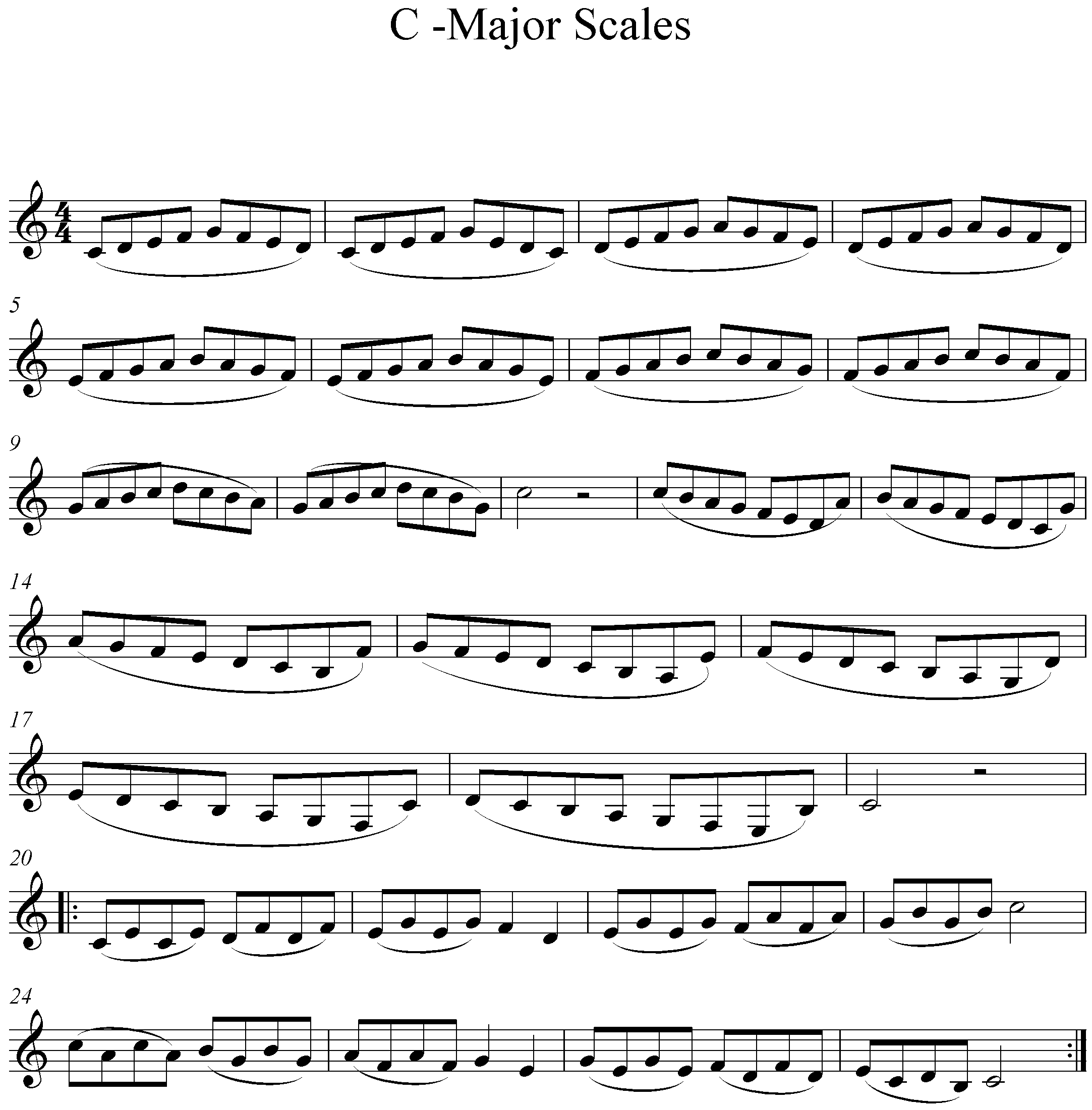 Clarinet C- Major Scales
